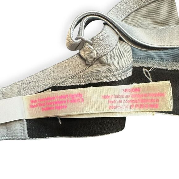 PINK VICTORIA’S SECRET White Gray Leopard Lace Wear Everywhere T-Shirt Lightly L - Picture 4 of 5